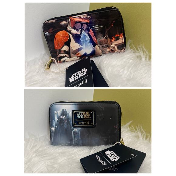 Loungefly Star Wars: Episode III Revenge of the Sith Scene Zip Around Wallet NWT - Picture 1 of 12